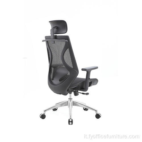 Prezzo all&#39;ingrosso Sedia da ufficio ergonomica regolabile con braccioli 3D con schienale alto